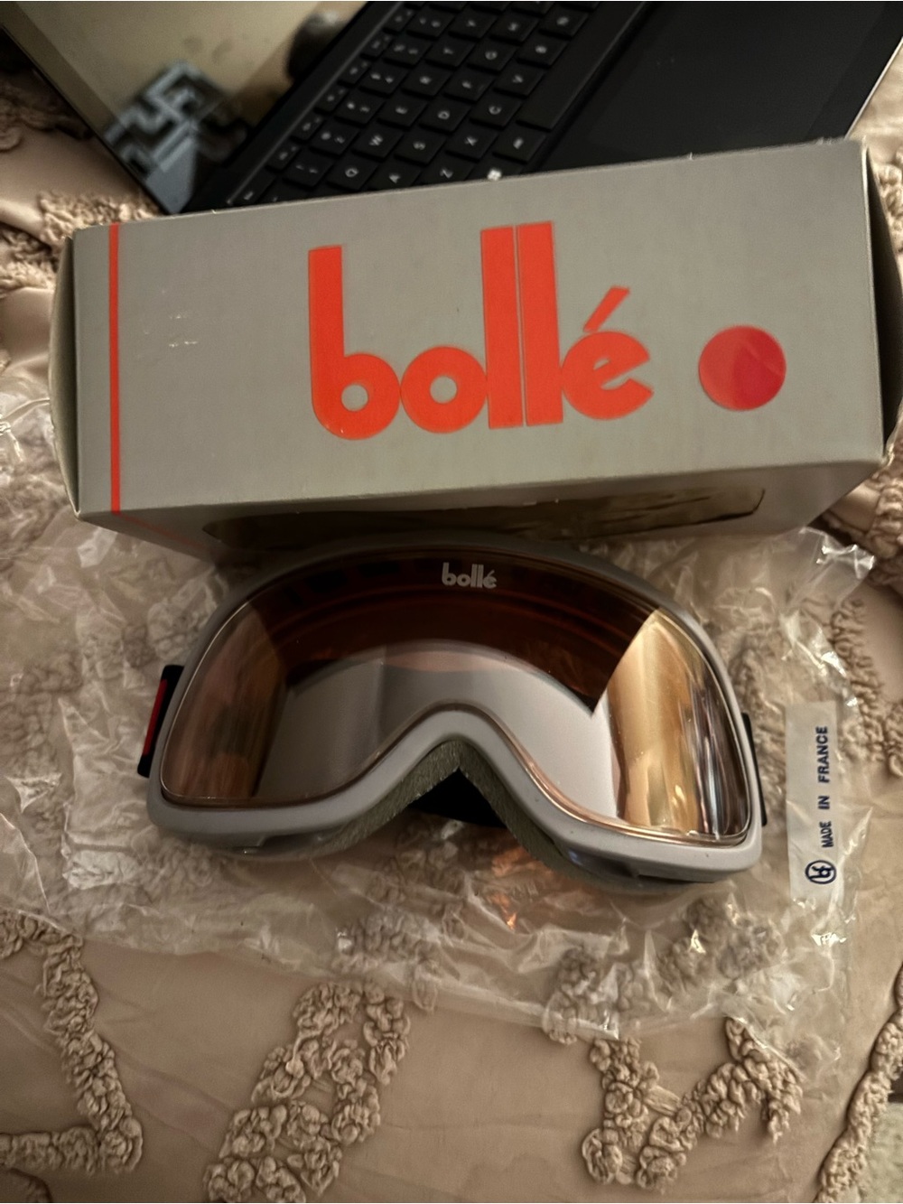 Bolle Adult Ski Goggles With Red Lenses & Adjustable Strap